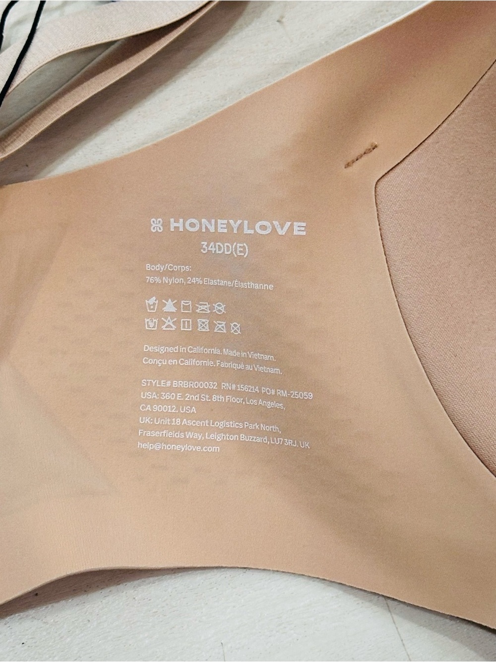 Honeylove CloudEmbrace Wireless Bra Sz 34DD (E) sweetheart neckline foam pads. - Picture 11 of 14